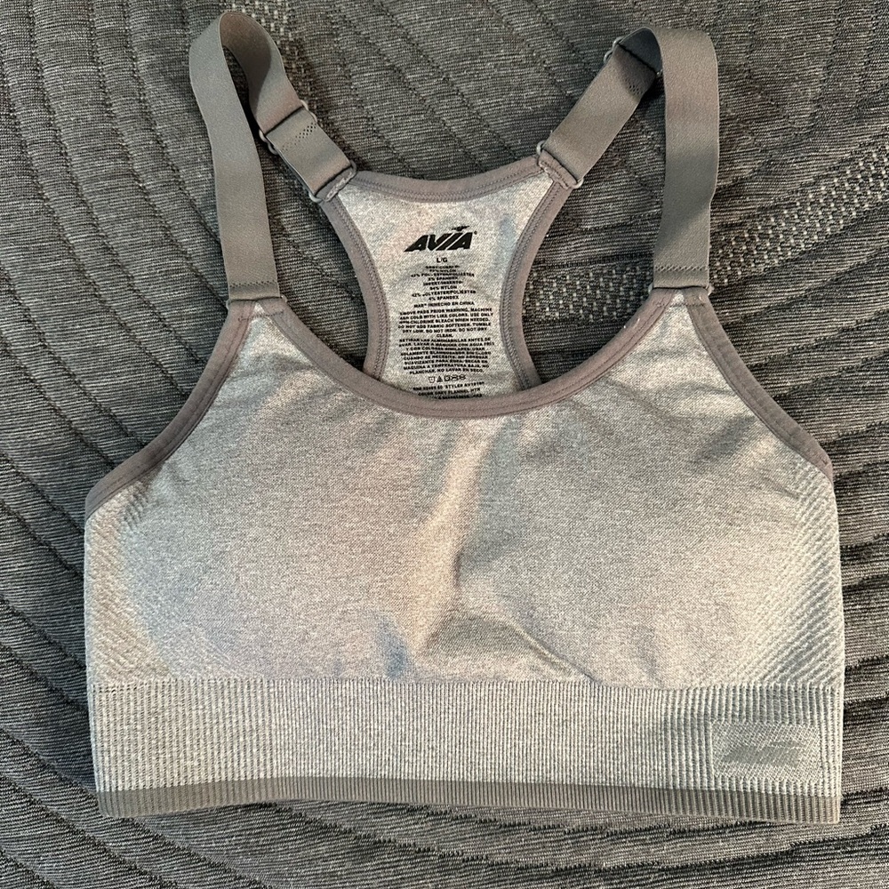Avia Gray Racerback Sports Bra